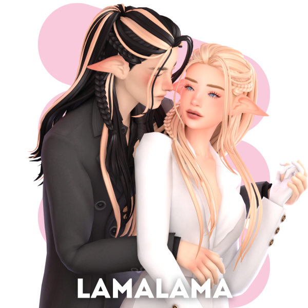 Maxis Match Hair Dorian by lama_lama - The Sims 4 Custom Content