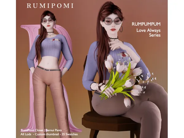 Alpha Rumpumpum_Bernui Pants - The Sims 4 Custom Content