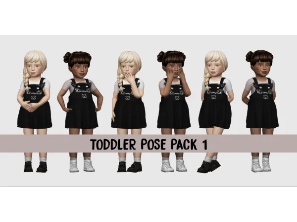 Mix toddler pose pack by owlplumbob - The Sims 4 Custom Content