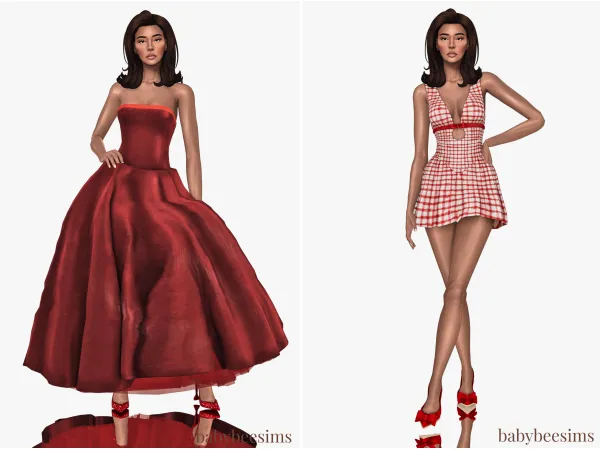 Mix Tomato Girl Lookbook Garden Party by babybeesims - The Sims 4 Custom Content
