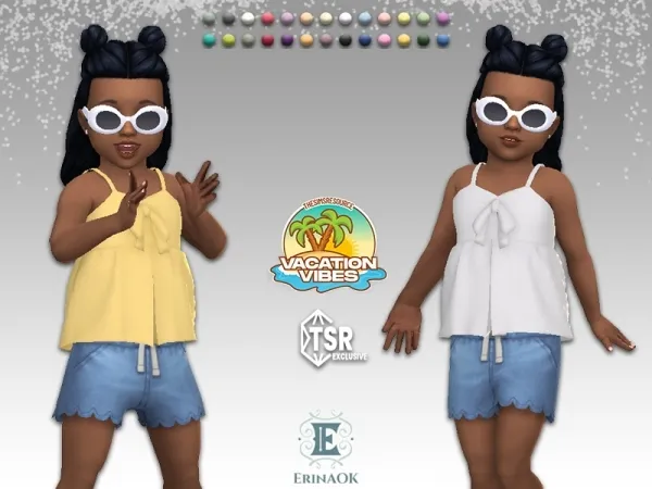 Alpha ErinAOK Vacation Vibes Toddler Top 080525 - The Sims 4 Custom Content