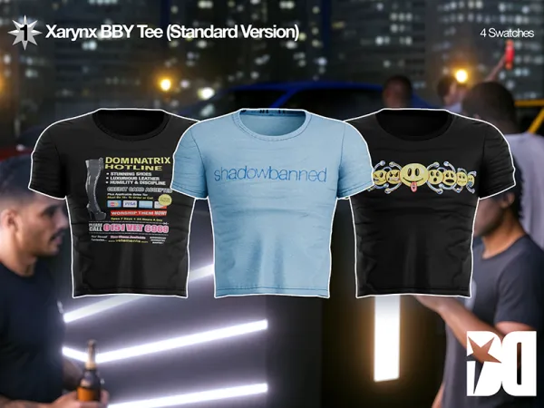Alpha Xarynx BBY Tee (Standard Version) - The Sims 4 Custom Content