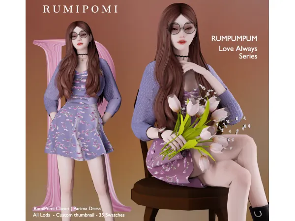 Alpha Rumpumpum_Parima Dress - The Sims 4 Custom Content
