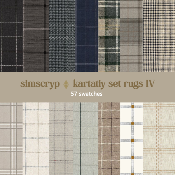 Alpha simscryp kartatiy set rugs IV by simsfinds - The Sims 4 Custom Content