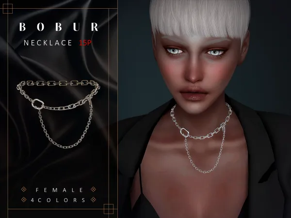 Alpha Bobur Necklace 15P - The Sims 4 Custom Content