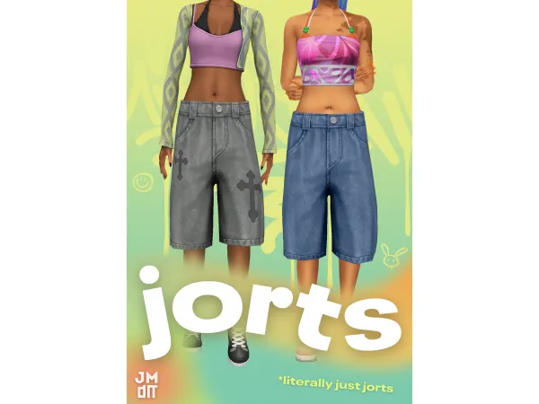 Sims 4 Maxis Match Male Denim Shorts CC: JORTS  by jellymoo