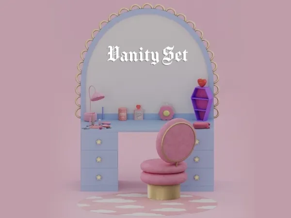 Alpha Vanity Set by Mechtasims - The Sims 4 Custom Content
