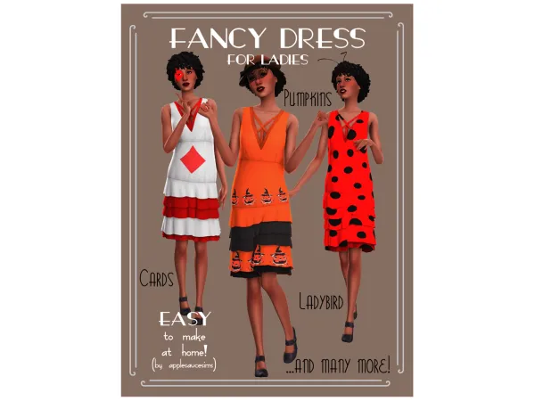 Maxis Match Fancy Dress for Ladies by applesaucesims - The Sims 4 Custom Content