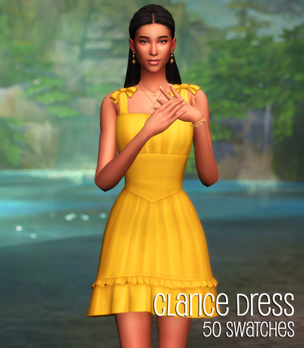 Maxis Match Clarice Dress by simsfinds - The Sims 4 Custom Content