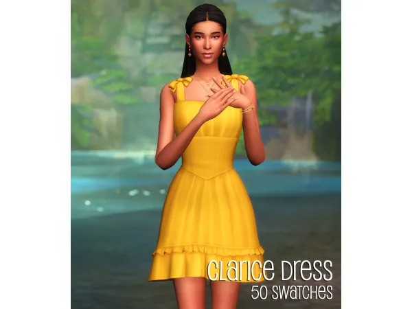 Maxis Match Clarice Dress by icecreamforbreakfast - The Sims 4 Custom Content