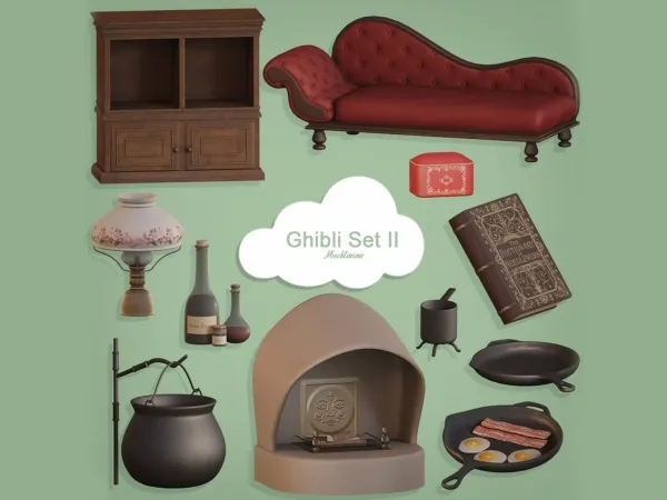 Alpha Ghibli Set II by mechtasims - The Sims 4 Custom Content