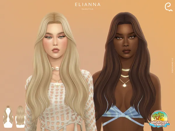 Maxis Match Elianna Hairstyle by Enriques4 - The Sims 4 Custom Content