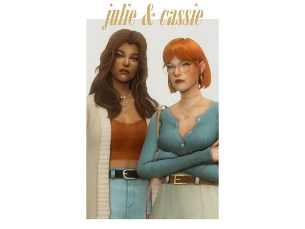 Maxis Match julie cassie hairs by clumsyalien - The Sims 4 Custom Content