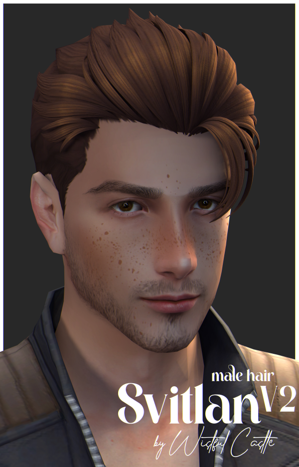 Maxis Match Svitlan V2 (male hair) by simsfinds - The Sims 4 Custom Content