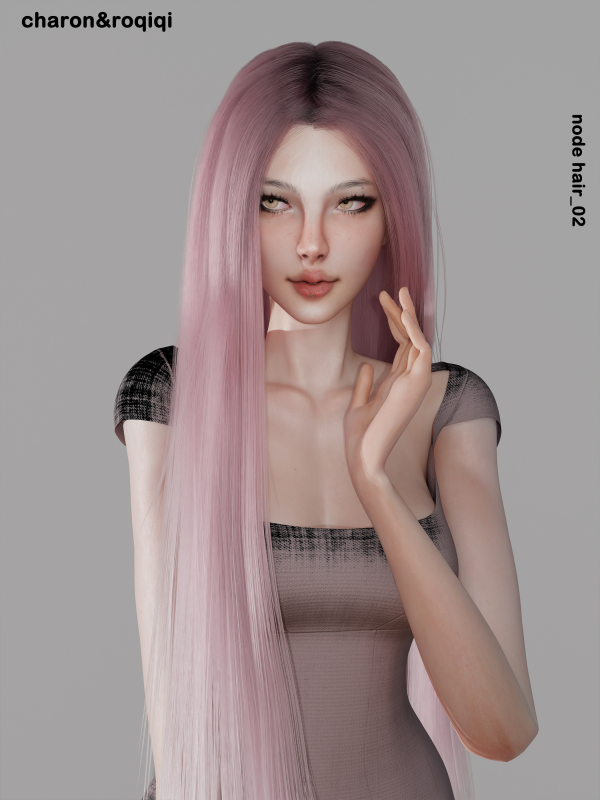 Alpha node hair_02 by simsfinds - The Sims 4 Custom Content