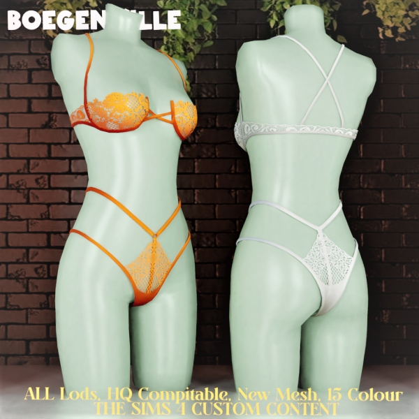 Alpha Boe Austin Emilly Bikini by boegenville - The Sims 4 Custom Content