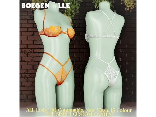 Alpha Boe Austin Emilly Bikini - The Sims 4 Custom Content