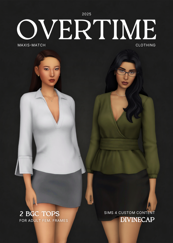 Maxis Match The OVERTIME Set by simsfinds - The Sims 4 Custom Content
