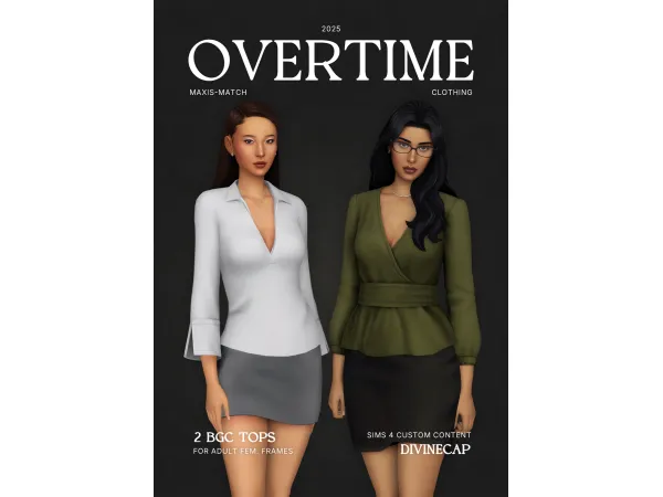 Maxis Match The OVERTIME Set by divinecap - The Sims 4 Custom Content