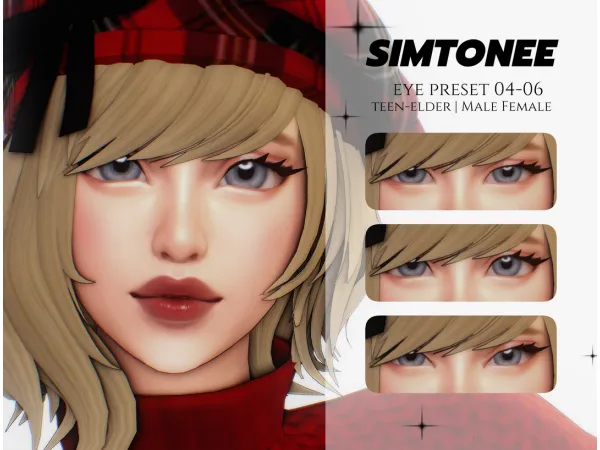 Alpha Eye Preset 04 06 by Simtonee - The Sims 4 Custom Content