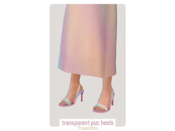 Maxis Match Transparent Puc Heels by boonstow - The Sims 4 Custom Content