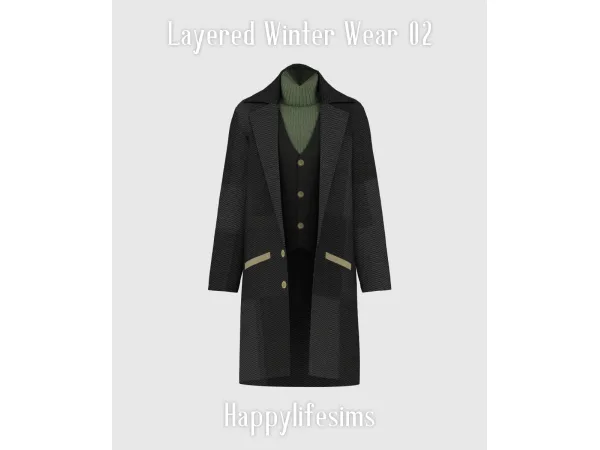 Maxis Match [Lonelyboy] Layered Winter Wear 02 - The Sims 4 Custom Content