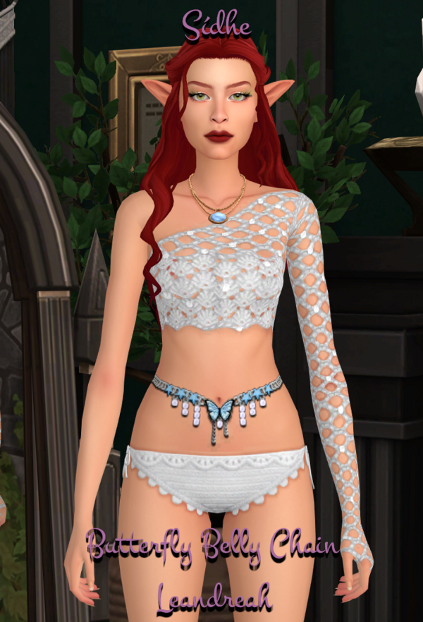 Maxis Match She Butterfly Belly Chain by simsfinds - The Sims 4 Custom Content