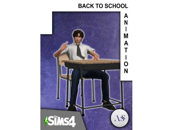 Mix Back to school Animation Pack by arthemissims - The Sims 4 Custom Content