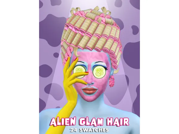 Maxis Match Alien Glam Hair by icecreamforbreakfast - The Sims 4 Custom Content