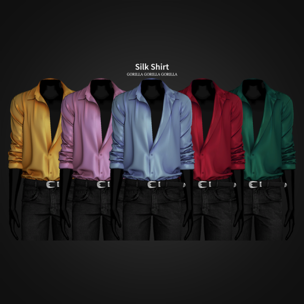 Alpha Silk Shirt by simsfinds - The Sims 4 Custom Content