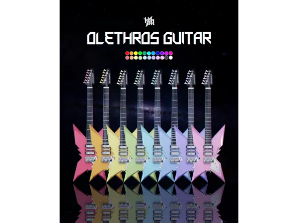 Alpha ALCHEMIC OLETHROS GUITAR by nxcromancer - The Sims 4 Custom Content
