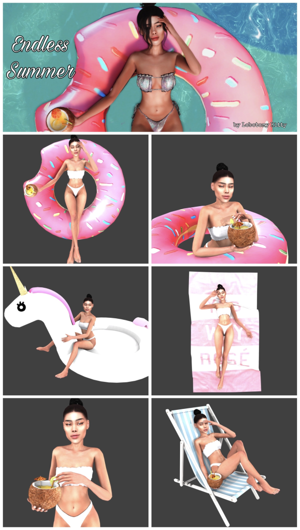 Alpha Endless Summer Posepack by simsfinds - The Sims 4 Custom Content