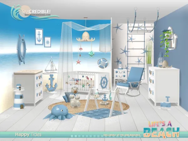 Alpha Life's a Beach Happy Tides Nursery - The Sims 4 Custom Content