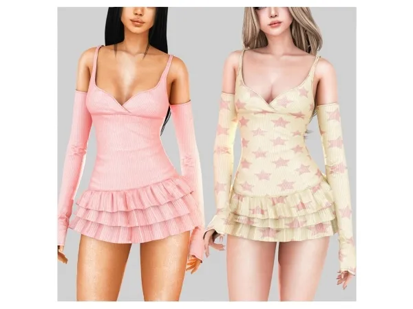 Alpha Cotton Dress 41785736887823 - The Sims 4 Custom Content