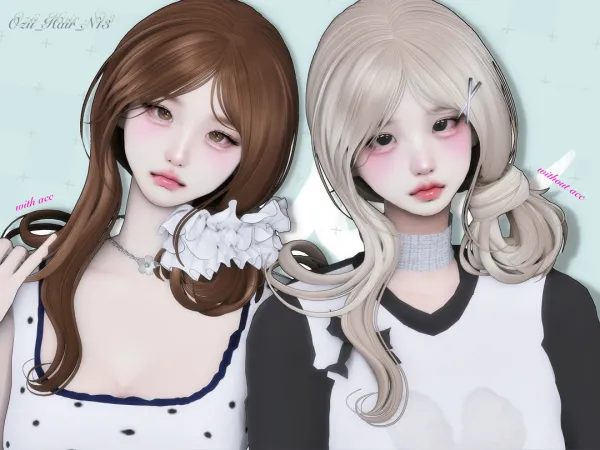 Alpha Ozii_Hair_N13 - The Sims 4 Custom Content