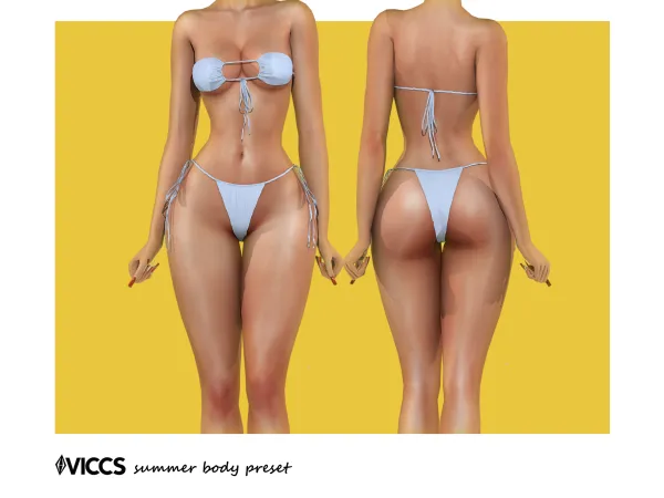 Alpha VICCS_SUMMER BODY PRESET (TEEN ELDER) - The Sims 4 Custom Content