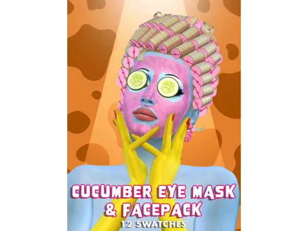 Maxis Match Cucumber Eye Mask Facepack by icecreamforbreakfast - The Sims 4 Custom Content