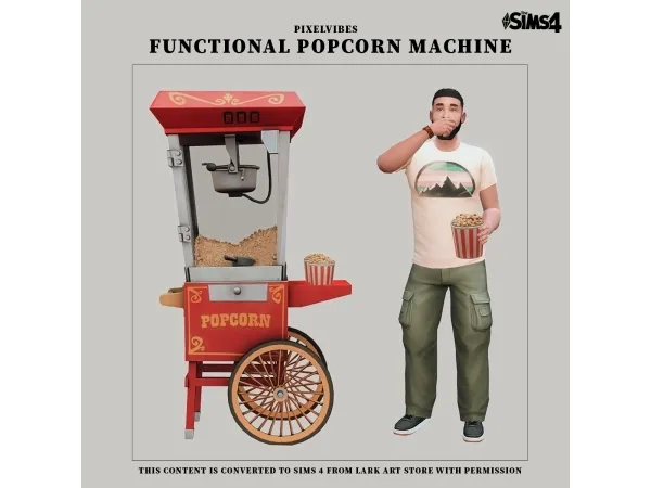 Mix Functional Popcorn Machine - The Sims 4 Custom Content
