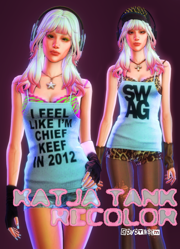 Maxis Match katja tank recolor by by simsfinds - The Sims 4 Custom Content