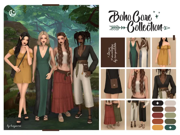 Maxis Match Boho Core Collection [ No Redirects ] - The Sims 4 Custom Content
