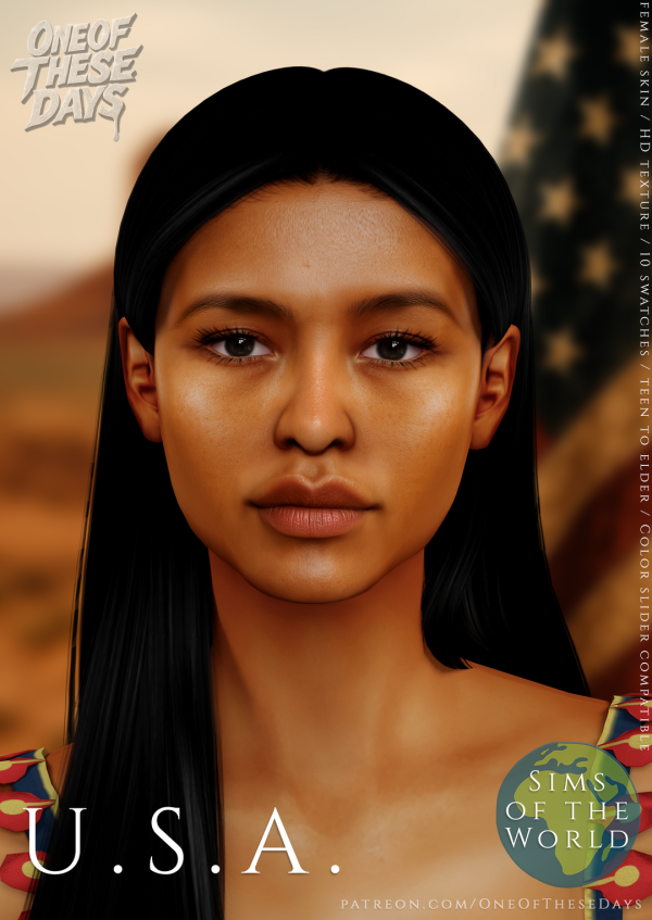 Alpha Sims of the World USA SKIN tray files by oneofthesedays - The Sims 4 Custom Content