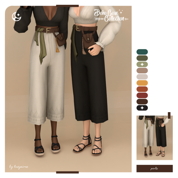 Maxis Match Pants Boho Core Collection by luxysims - The Sims 4 Custom Content