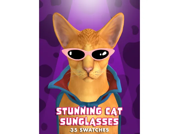 Maxis Match Stunning Cat Glasses by icecreamforbreakfast - The Sims 4 Custom Content
