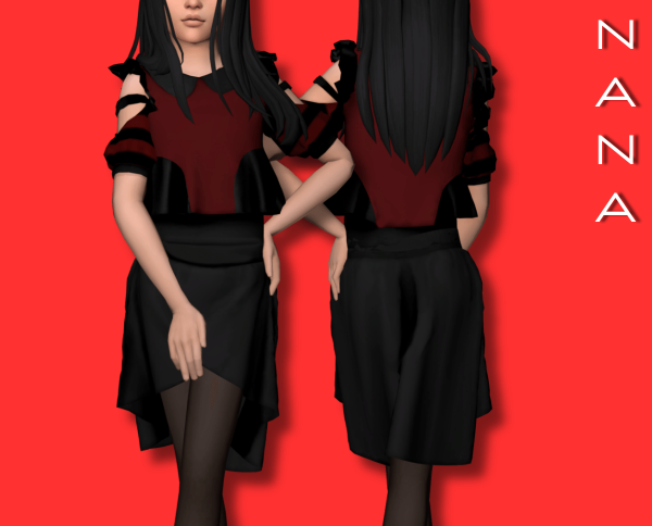 Alpha NANA7 Skirt Mullet by 7nana - The Sims 4 Custom Content