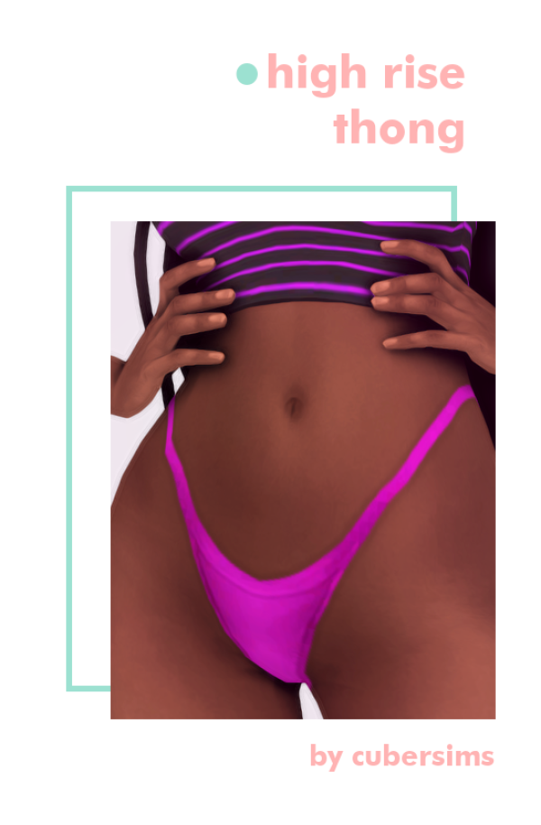Maxis Match High Rise Thong by simsfinds - The Sims 4 Custom Content