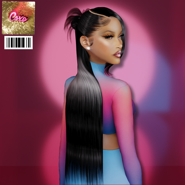Alpha Gabriella Hair by simsfinds - The Sims 4 Custom Content