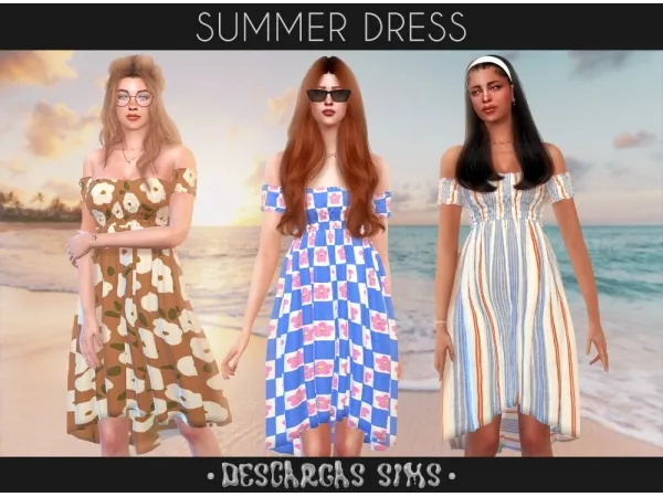 Alpha Summer Dress - The Sims 4 Custom Content