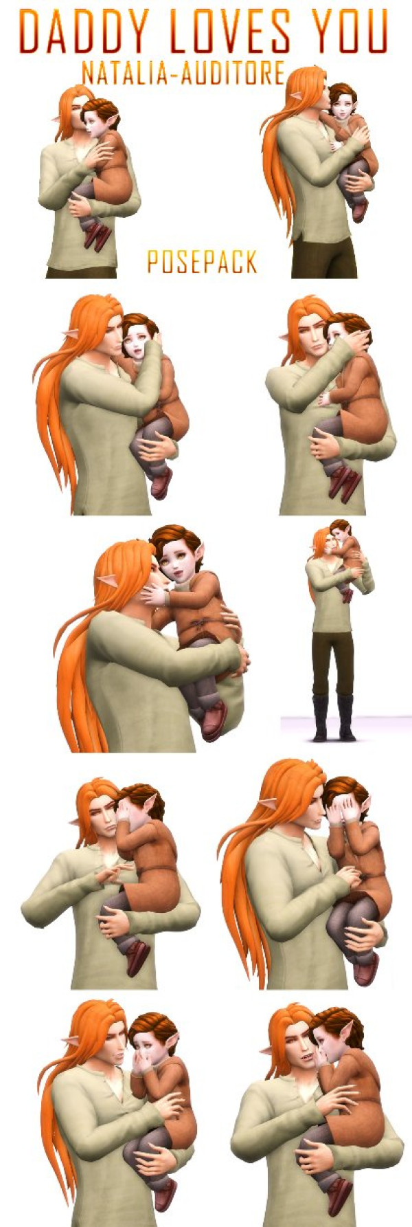 Mix Daddy loves you posepack Auditore by simsfinds - The Sims 4 Custom Content