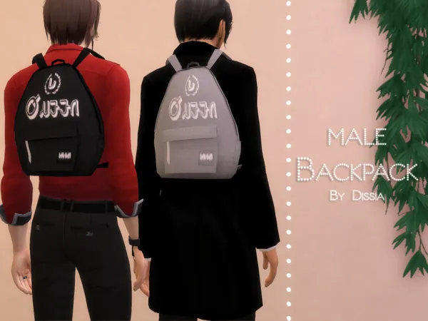 Mix Backpack Male by Dissia - The Sims 4 Custom Content
