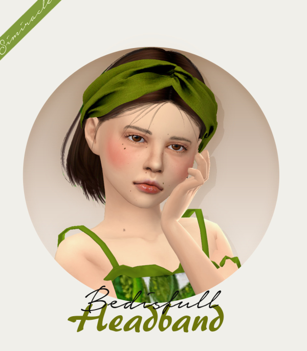 Alpha Bedisfull Twist Headband by simsfinds - The Sims 4 Custom Content